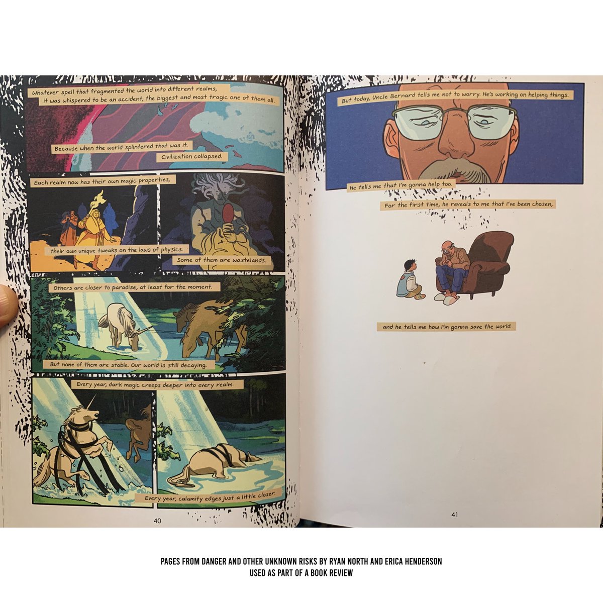 LibraryComic's tweet image. Graphic Novel Review: Danger and Other Unknown Risks by Ryan North and Erica Henderson
librarycomic.com/graphic-novel-…
#bookreview #graphicnovel #graphicnovelreview #postapocalytpic #talkingdog #timetravel #magic