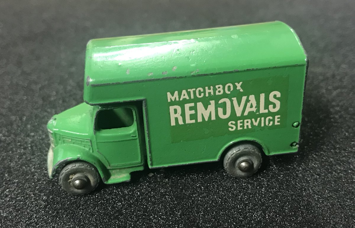 This week's #AlphabetChallenge by <a href="/sheenz_m_/">🅢🅗🅔🅔🅝🅐</a> theme is #WeekGForGreen!

We have this cute 'Matchbox Removals Service' green van Lesney Matchbox Toy from our collection. It was gifted to our museum in 1976. 💚