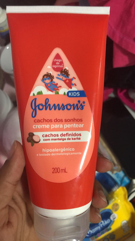 Johnson’s Baby Creme Para Pentear Infantil Para Cabelos Cacheados Cachos Dos Sonhos,200ml