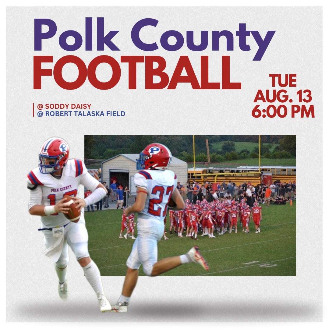 🚨GAME DAY🚨

📍-Robert Talaska Field

🕒-6:00pm

See ya there !!
#polkpride