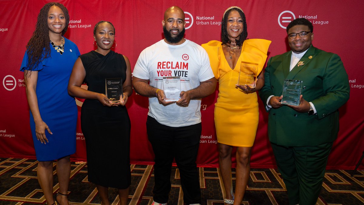 NatUrbanLeague's tweet photo. Congrats to all of our Young Professionals honorees, who empower communities &amp; change lives daily!   

This year's @NULYP Awards Luncheon Movement Trailblazers are: @ShannonJanean, @iamDontavius,  @GoodsonMarva, @RayBShackelford,  @William__Barnes ,  &amp; @mymerriweather #NULConf24 https://t.co/b2WNL1Krl0