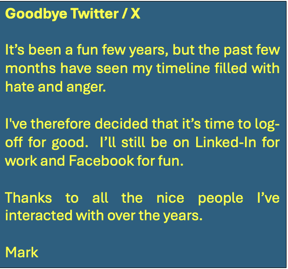 Thanks and Goodbye ...