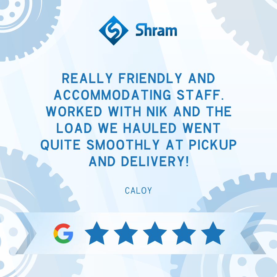 ShramLogistics's tweet image. We're always after a five star experience. because that means we've ensured making our logistics process smooth, simple, and stress-free—just the way it should be.

Need your freight moved without the fuss? Reach out to Shram and let’s get rolling!

#LogisticsDoneRight
