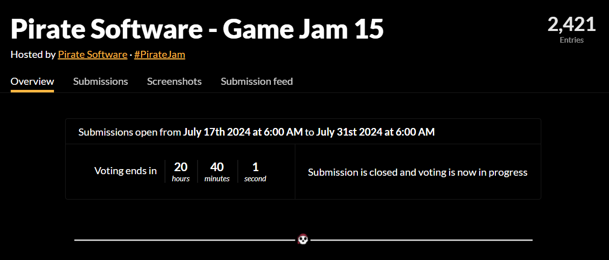 Wintrfang's tweet photo. The judging is almost over. Gonna find out if my game was any good in the eyes of the judges tomorrow!
#piratejam #piratesoftware https://t.co/7Uh7G8H3zU