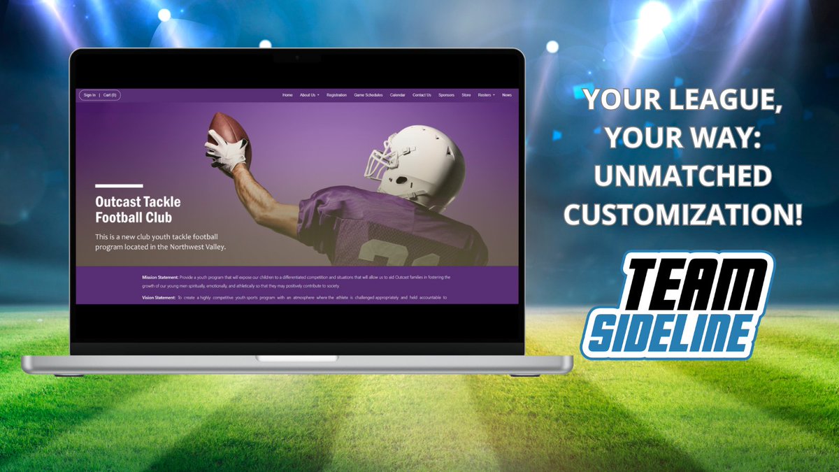 teamsideline's tweet image. Make your league’s site a hub for key information with our customizable features—schedules, registration, donations, and more. Need help or training? Contact our support team @ support@teamsideline.com. #SportsLeague #CustomFeatures #TeamSideline