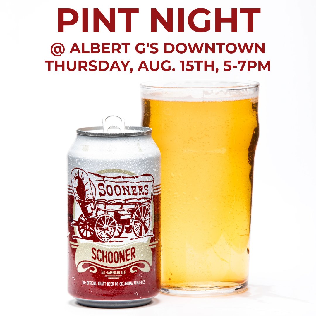 COOPAleWorks (@coopaleworks) on Twitter photo PINT NIGHT! 🍺 Join us this Thursday, Aug. 15th, at <a href="/AlbertGsTulsa/">Albert G's BBQ</a> in downtown Tulsa from 5-7pm! PINT NIGHT! 🍺 Join us this Thursday, Aug. 15th, at <a href="/AlbertGsTulsa/">Albert G's BBQ</a> in downtown Tulsa from 5-7pm!