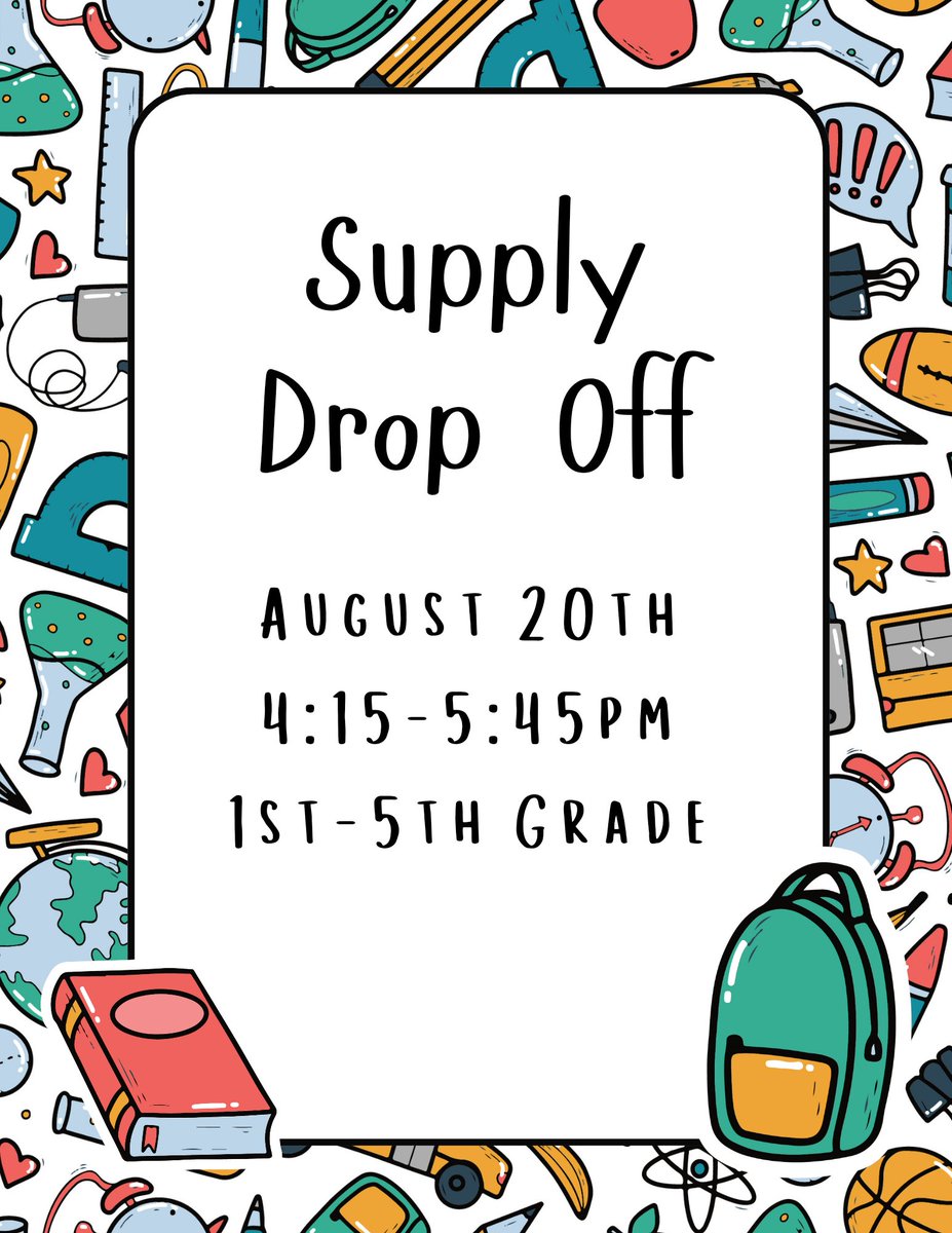 One more week until Back to School night! Stop by to meet your teacher, see your classroom, drop off supplies, and grab a popsicle on the playground from 4:30-6!