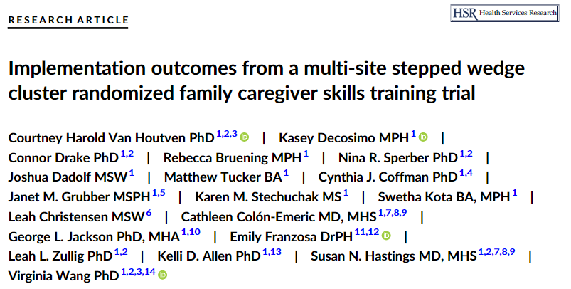 The #Function_QUERI team assessed whether a team collaboration strategy (#CONNECT) improves #implementation outcomes of a family #caregiver skills training. They found one key condition of implementation success was leadership support. tinyurl.com/4v7mb5zk #QUERI