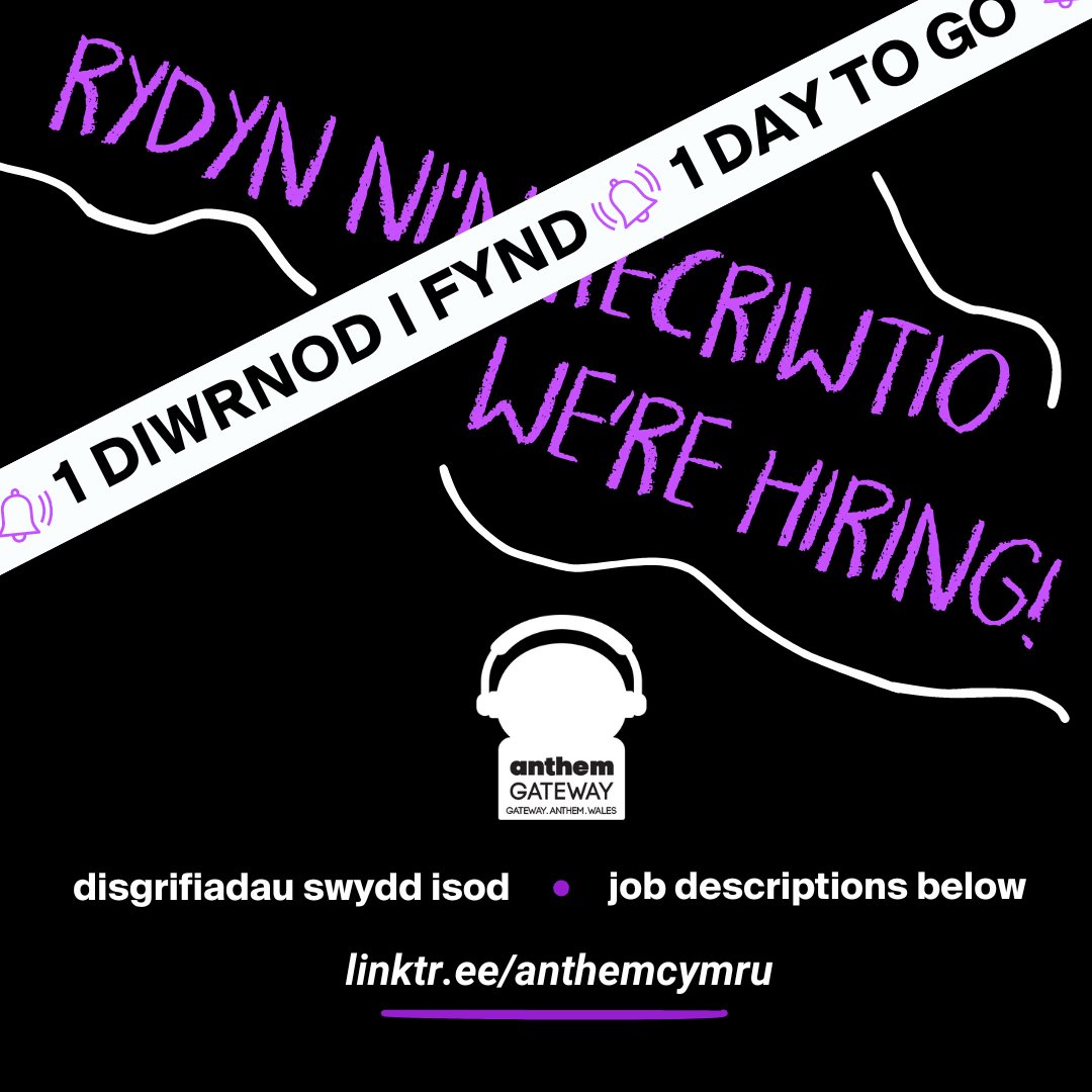 Diwrnod olaf i wneud cais ⏳(3 swydd)

Mae gwefan Gateway wedi'i chreu ar gyfer pobl ifanc sydd â diddordeb mewn cerddoriaeth i feithrin gwell dealltwriaeth o'r diwydiant cerddoriaeth + i greu llwybrau tuag at yrfaoedd yn y dyfodol 🎵

&gt; linktr.ee/anthemcymru