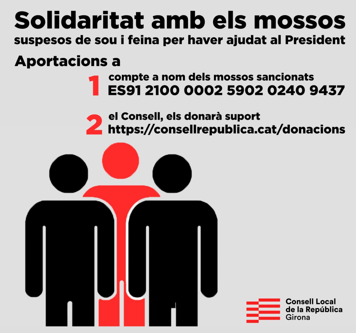 Solidaritat amb els mossos suspesos de sou i feina per haver ajudat al president <a href="/KRLS/">krls.eth / Carles Puigdemont</a>