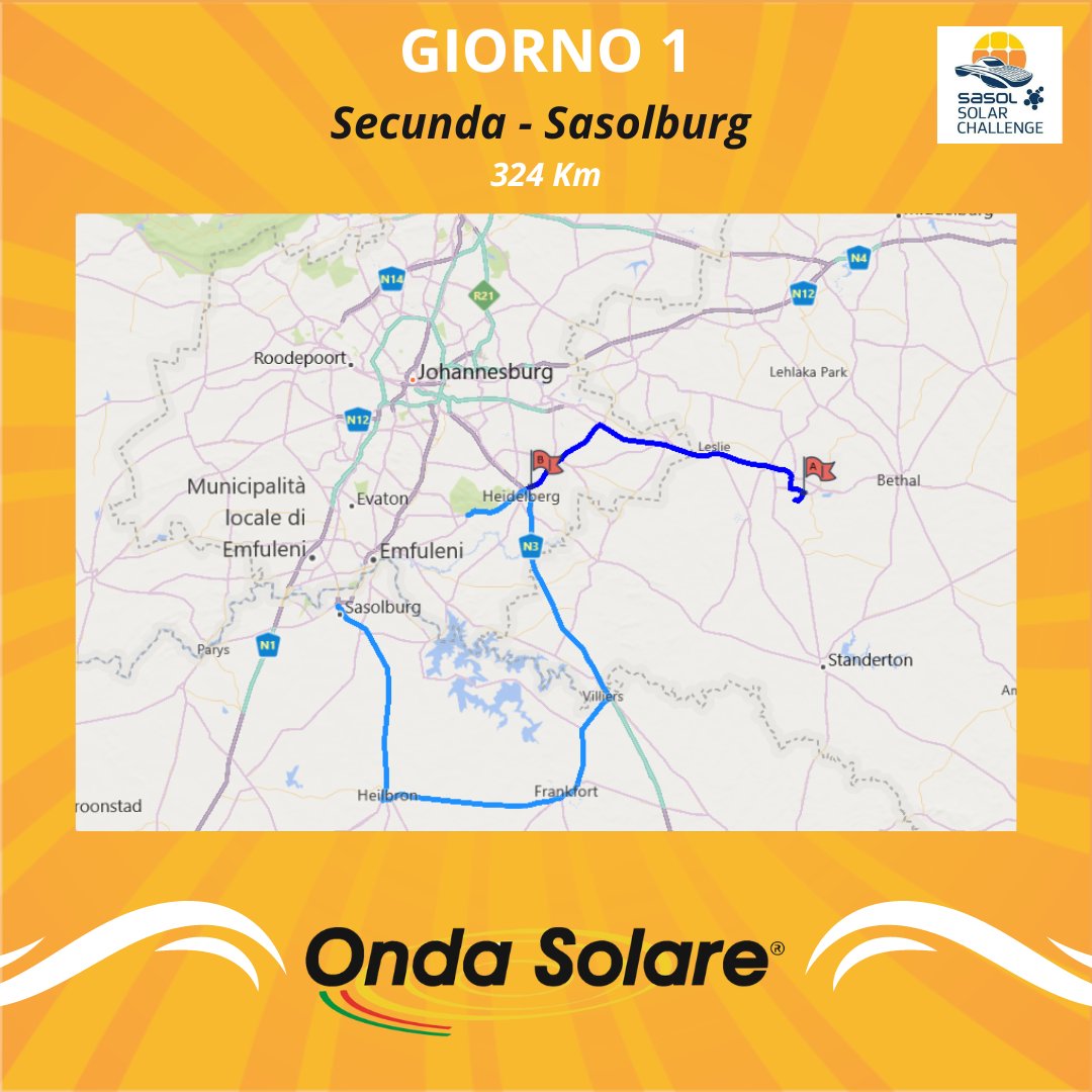 Ondasolare's tweet image. Volete scoprire quali saranno i nostri #percorsi di #gara alla ottava edizione della #Sasolarchallenge?
Niente di più facile: siete nel posto giusto!

Cominciamo dal DAY 1!

#GreenEnergy #tech #solarcar #Innovation #SolarPower #greenwave #MOST     

 [PNRR – M4C2]
