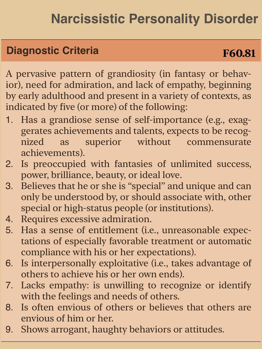 gtconway3d's tweet image. Great event last night, @realDonaldTrump.  Particularly enjoyed the bit about Hiroshima and Nagasaki not being so bad. Before you tee off today, could you tell your supporters which of these psychiatric diagnostic criteria you don’t satisfy?
Thanks!