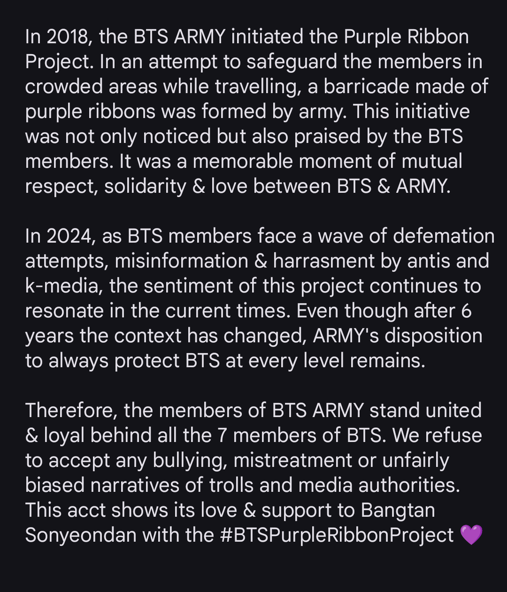 UKIYO_713's tweet photo. Unconditional support &amp; love for BTS💜
#BTSPurpleRibbonProject https://t.co/0aAvum08qb