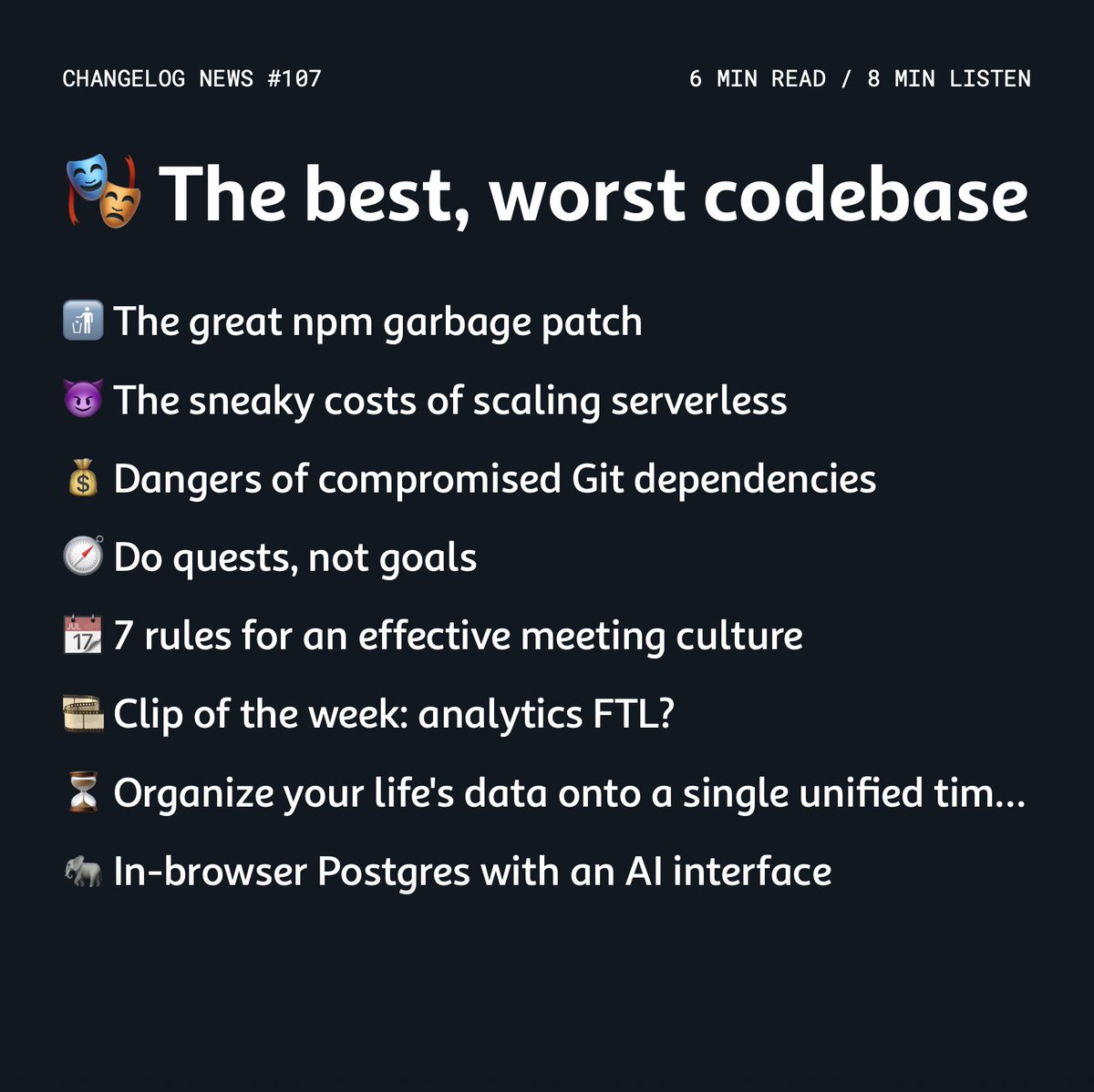 This week on <a href="/Changelog/">Changelog</a> News!