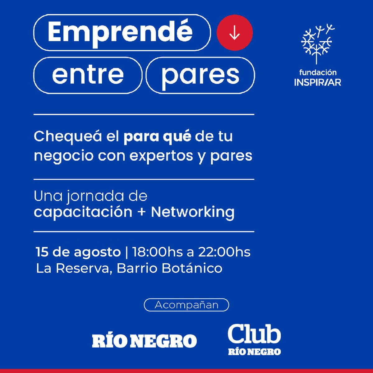 ClubRioNegro's tweet photo. ✨𝐸𝑚𝑝𝑟𝑒𝑛𝑑𝑒 𝑒𝑛𝑡𝑟𝑒 𝑃𝑎𝑟𝑒𝑠✨​

𝙄𝙣𝙜𝙧𝙚𝙨𝙖 𝙖𝙡 𝙛𝙤𝙧𝙢𝙪𝙡𝙖𝙧𝙞𝙤 𝙮 𝙘𝙤𝙢𝙥𝙡𝙚𝙩𝙖 𝙩𝙪𝙨 𝙙𝙖𝙩𝙤𝙨. ¡𝙇𝙊𝙎 𝘾𝙐𝙋𝙊𝙎 𝙎𝙊𝙉 𝙇𝙄𝙈𝙄𝙏𝘼𝘿𝙊𝙎!

🌟​ 𝐹𝓊𝓃𝒹𝒶𝒸𝒾ó𝓃 𝐼𝓃𝓈𝓅𝒾𝓇𝒶𝓇
💥  𝐒𝐮𝐬𝐜𝐫𝐢𝐛𝐢𝐭𝐞

https://t.co/qJ937rU3xp https://t.co/fTZLGzNqds