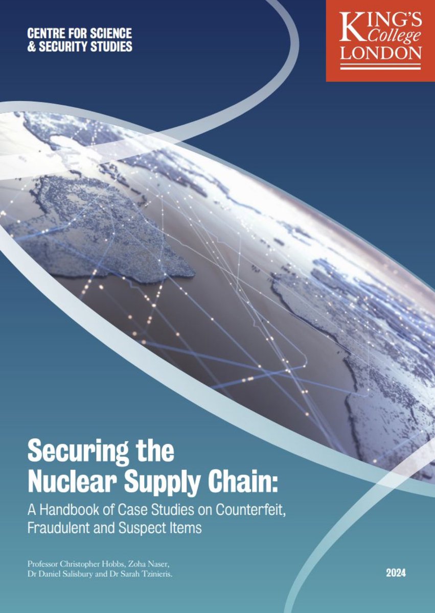 🚨🚨🚨Our new case studies handbook on the #nuclearsecurity implications of #CFSIs in the nuclear #supplychain is now out! 🚨🚨🚨
This handbook was published for an IAEA CRP. 

You can read it here: kclpure.kcl.ac.uk/portal/en/publ…

But what are CFSIs &amp; why are they so important? 

🧵1/10