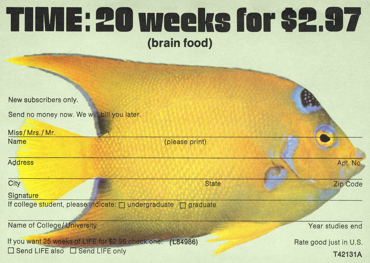 New Casual Archivist newsletter about an unsung hero of printed matter: the magazine subscription card!
Check your inbox 💌