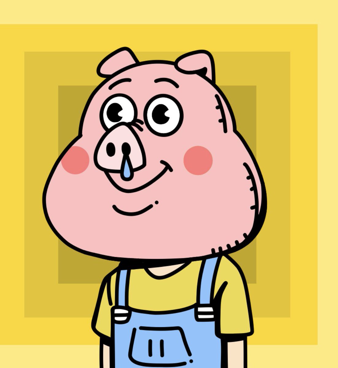 ryujisekiya's tweet photo. 進化するキャラクターのPig_NFT。まだ名前すら…ないんです🐷Pigといいつつ、実はPigのかぶりものをした人間ですが、
あなた次第で進化していきます。なぜPigなのか？それは冨と繁栄ということ💰
しかし開発はトントン拍子に���進みません💦明日、開発責任者、アドバイザーとも細部の打合せです。 https://t.co/VQ929TbGZg