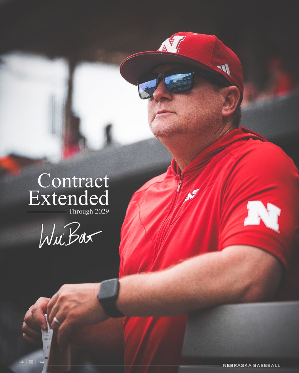 Leading our program into the future.

Coach Bolt has been extended through the 2029 season.

go.unl.edu/vp2k | #GBR