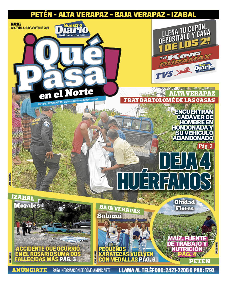 NuestroDiario's tweet photo. ¡Noticias como son! en el Norte. 
#NuestroDiario. 🗞️📱 https://t.co/6iriK42Z8o