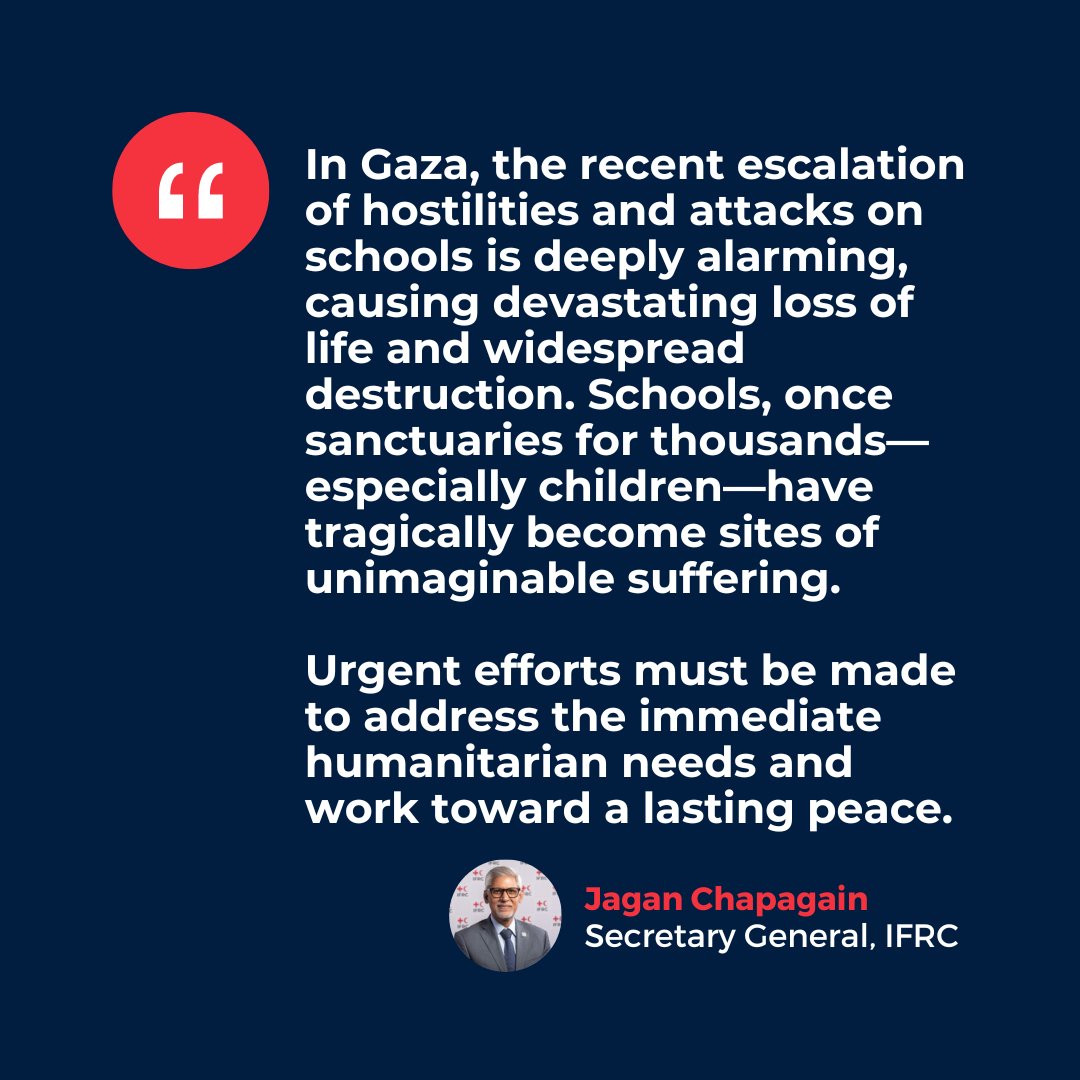 As we just marked the 75th anniversary of the Geneva Conventions, we remind all parties to uphold their obligations under International Humanitarian Law. 

This means unequivocally protecting civilians, healthcare workers, and humanitarian facilities.