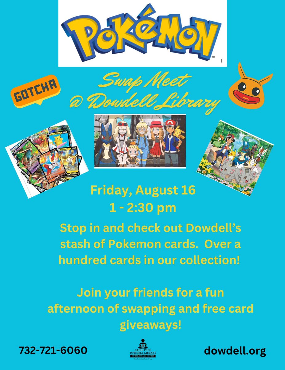 Pokemon at the Library! #dowdelllibrary #publiclibrary #libraries #libraries #librarylife #librarylove #southamboynj