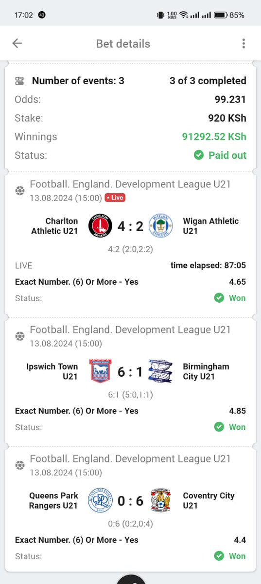#Xpari 
99+ Odds smashed 🫡🔥
3/3 Goal ranges 🥶
Congrats Team 👏👏 

Register #Xpari account now with promocode FAY25
» Zero taxes
» Register👉 xpariorg.com/fay25
» Promocode👉 FAY25
(Receive 100% bonus up to 17,000 ksh upon using promocode)