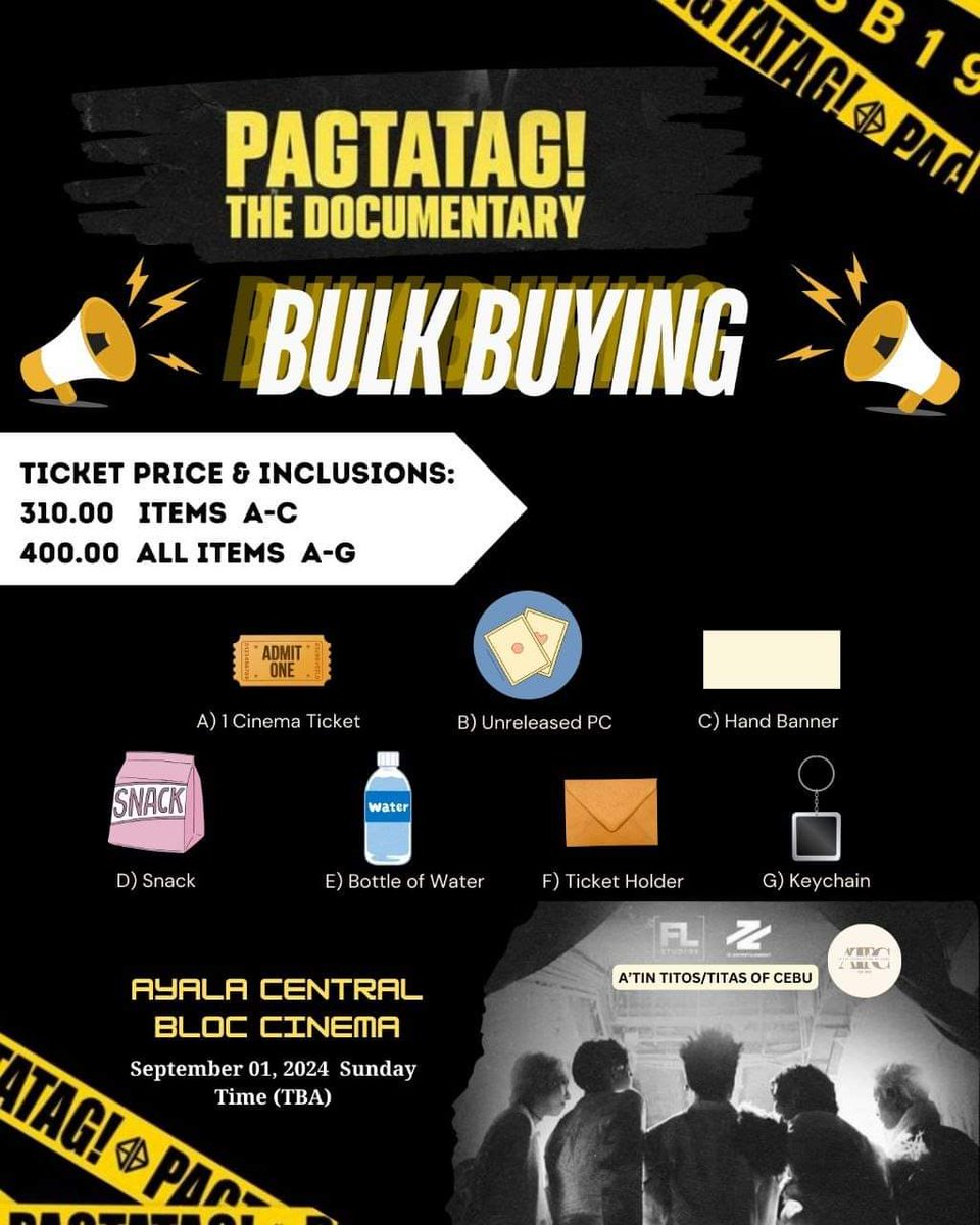 Wanting to watch <a href="/SB19Official/">SB19 Official</a>'s "PAGTATAG THE DOCUMENTARY" but walay kuyog? 

We got you covered! ⚠️
Come and join us and mag dungan tag katawa ug hilak! 

You may reply to this post or dm us para ma add ka sa GC.