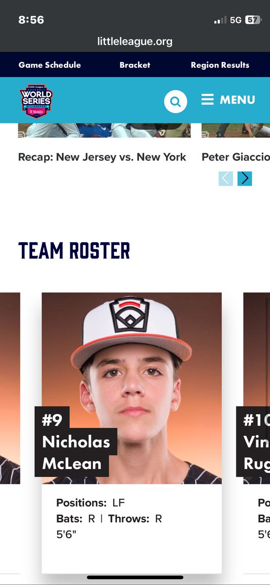 I don’t post here often (FB/IG guy). My son Nicky’s 12u All Star team is in Williamsport for the little league World Series!! 

South Shore little league, SI, NY. First game is Thurs @ 3pm vs Nevada, broadcast on one of the ESPN channels. If y’all can send some positive vibes!!
