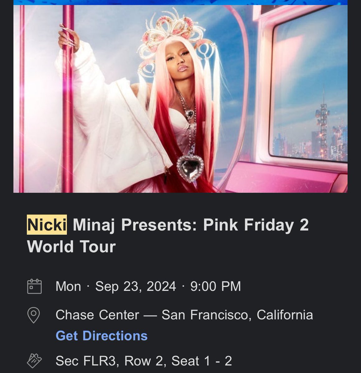 IrieMinaj's tweet image. Good morning Barbz ☀️ 1 month 10 days until I get to see my Queen again 🤭 #PinkFriday2Tour #HeavyOnIt