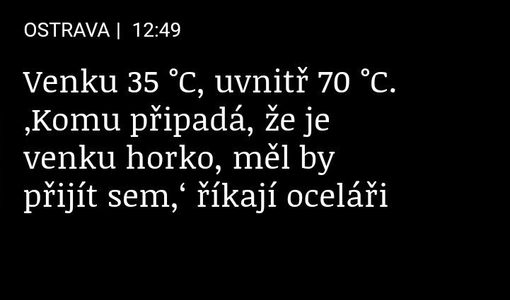 Ano, kamarád bydlící v sopečném jícnu mi nedávno říkal něco podobného...