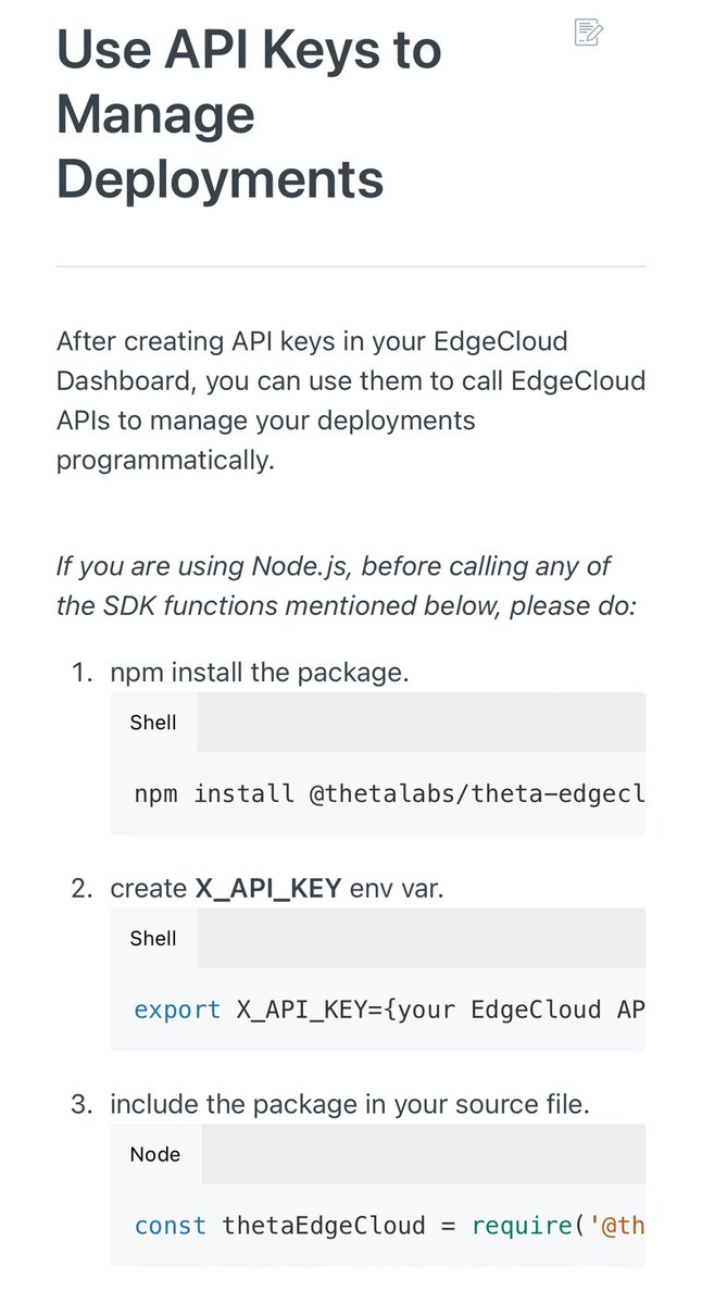 In addition to API calls, <a href="/Theta_Network/">Theta Network</a> EdgeCloud now allows you to manage your model deployments programmatically through JavaScript SDK. Learn more: docs.thetatoken.org/docs/use-edgec…