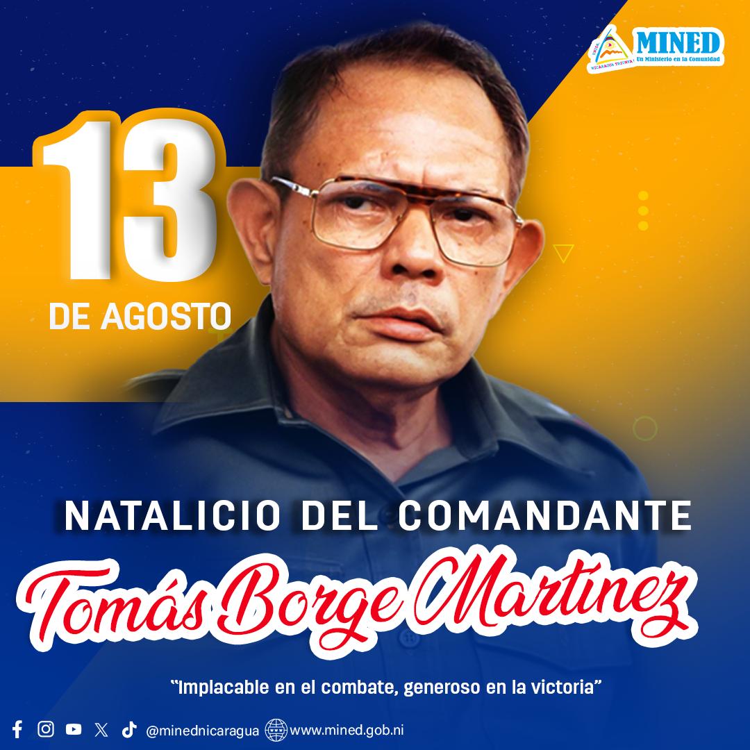 13 de agosto 1930 | 94 Aniversario del Natalicio del Comandante Tomás Borge Martínez.

“Mi venganza personal será el derecho de tus hijos a la escuela y a las flores” Cmte. Borge Martínez.

#EnVictoriasEducativas
#TomásyFidelEntreNosotros