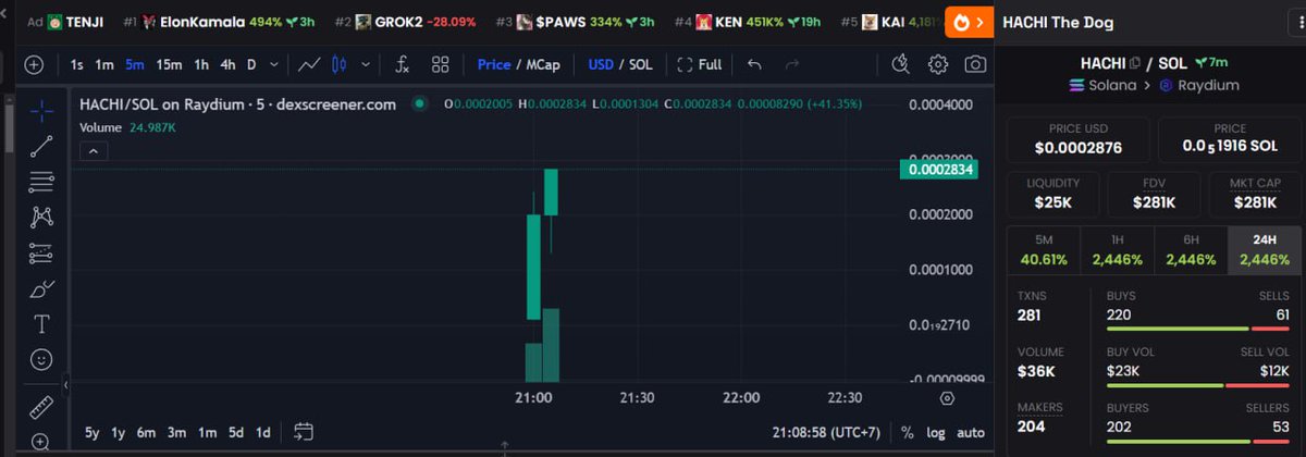 A_Y_A_fx's tweet image. Japan&apos;s golden heart 🐶 meets meme culture on @solana

Get ready for $HACHI, the next big thing in the meme world. Don&apos;t miss the listing tomorrow—this one’s set to take off! 🚀 

#HachitheDog #Solana $SOL #Crypto #MemeCoin 
🔗 CA: CxjUF25FTM9YNTiFQkEmUkBXHegsN5BDfWwP4vDgMD4v
Lfg