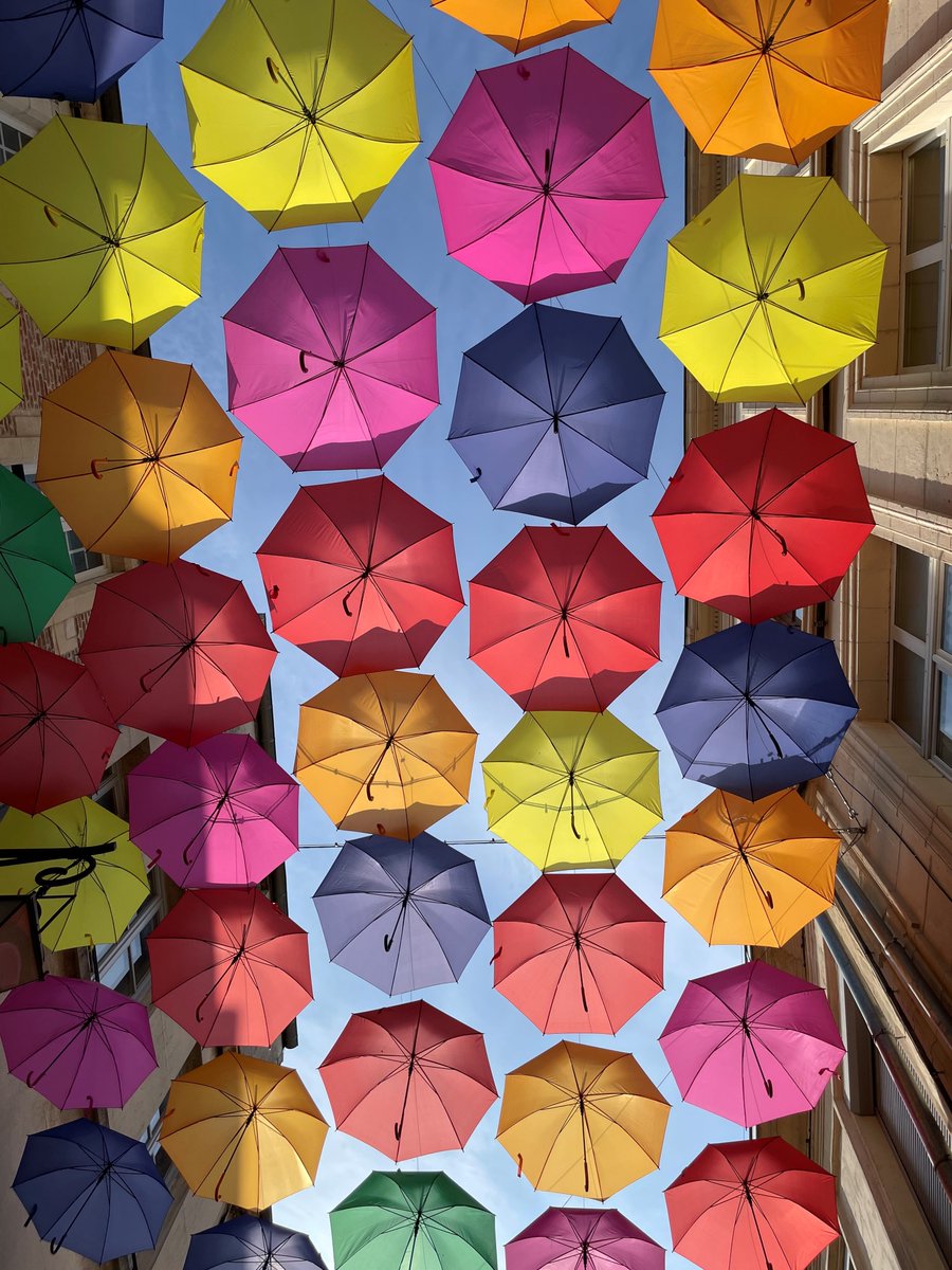 Trees are 100% the preferred option for shade, especially in urban settings. But I did find this creative approach in Laon, France inspiring and to some degree cooling <a href="/KajEmbren/">Kaj Embren</a> <a href="/SwissRe/">Swiss Re</a>