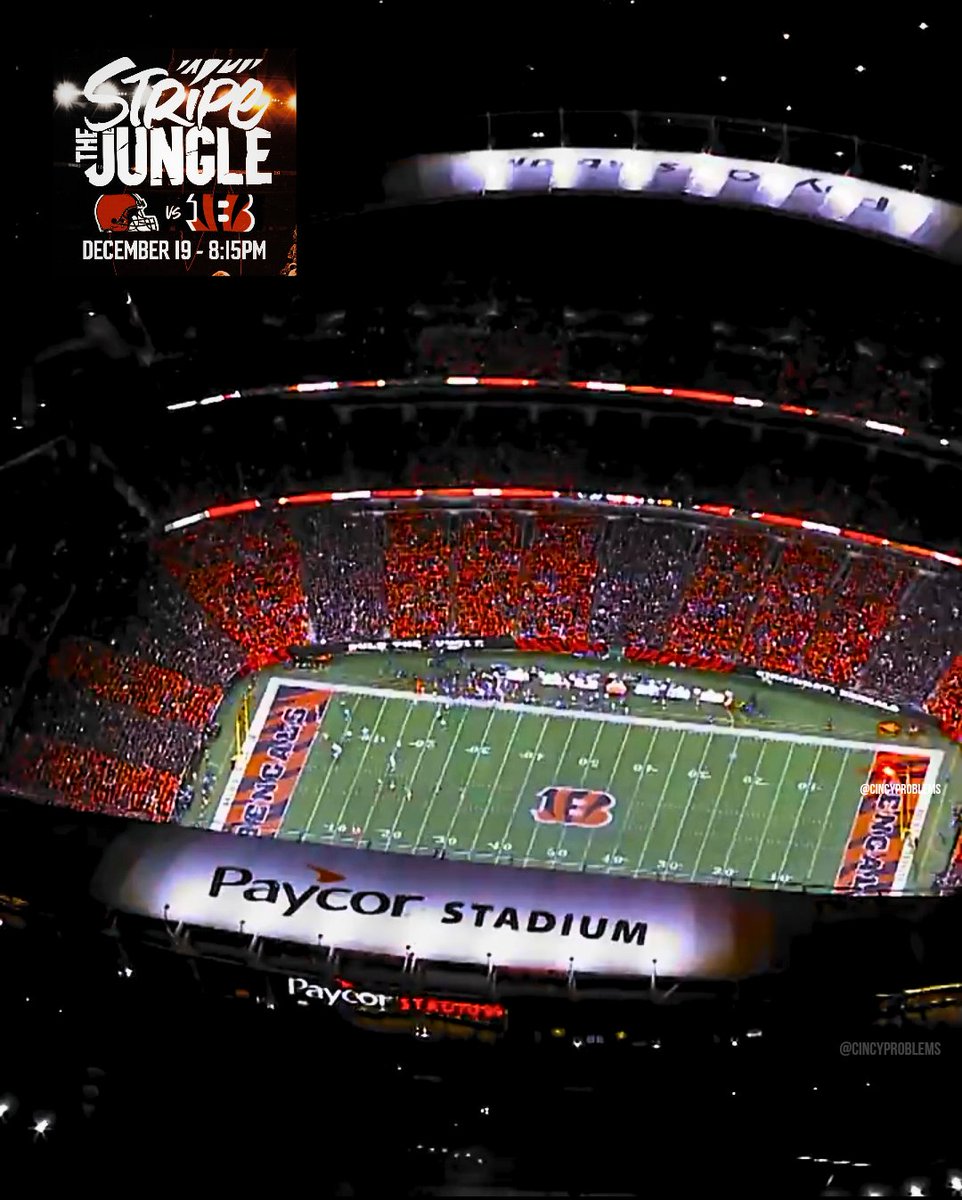 CincyProblems's tweet photo. #Bengals announce that the Stripe the Jungle Game will be on TNF vs. the Browns. ⚫🟠 #WHODEY https://t.co/HausSVAg8d