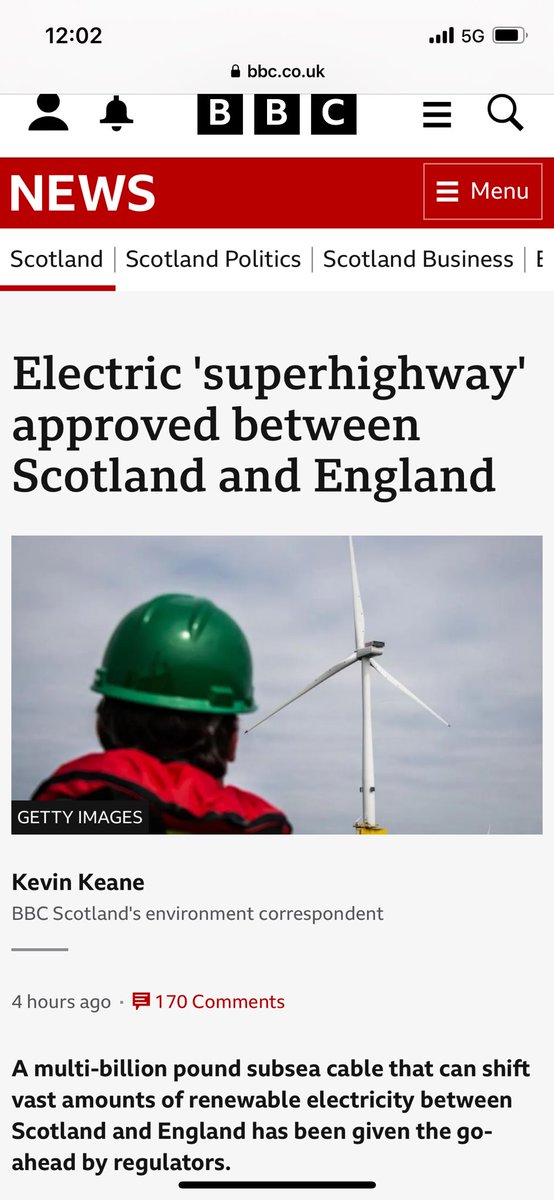 ricmontg's tweet photo. Scotland is the only country in the World to have a ‘superhighway’ which only goes one way ie Scotland to England.
Wake the feck up Scotland!
Our green energy resources are being stolen in plain sight.
And we will still be charged the most for electricity and standing charges. https://t.co/O9n0ewYgKZ
