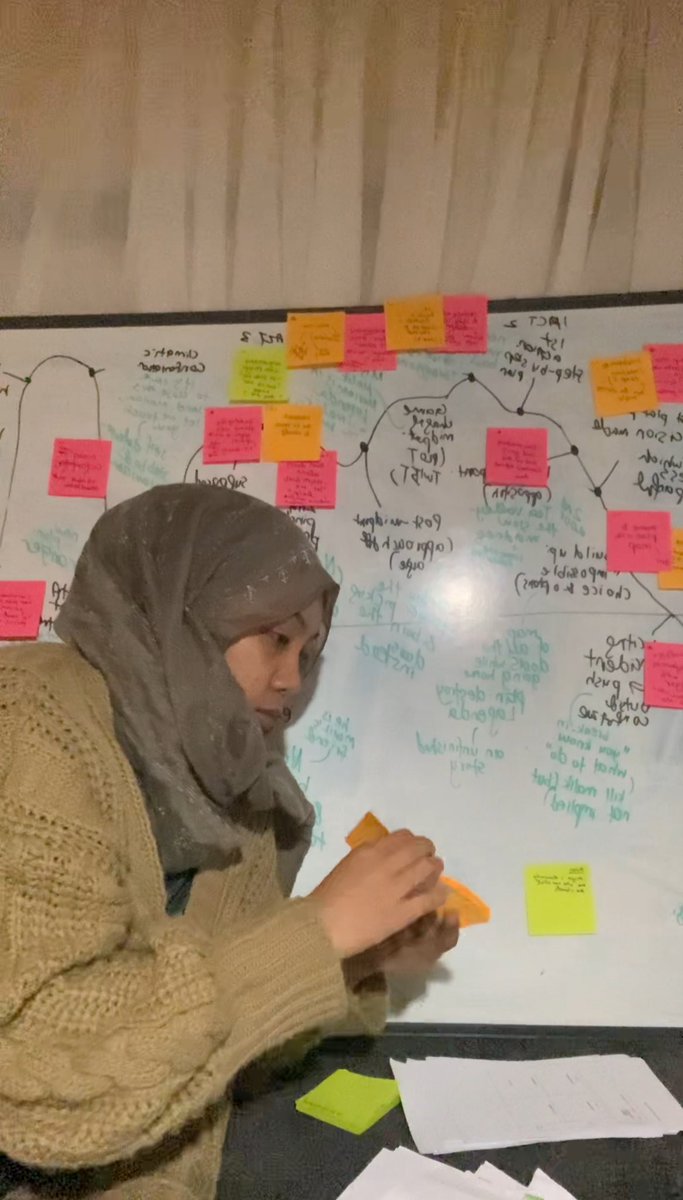 heyitsnf's tweet image. "how do you plot your books as an author?"

me and my whiteboard &amp;amp; sticky notes: