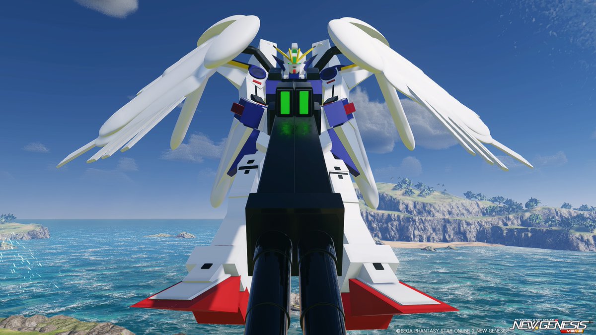 PSO2_10_CAST's tweet photo. ウイングガンダムゼロEW
#クリエイティブスペース
#10鯖MS再現開発計画 https://t.co/gRRmeo8g9D