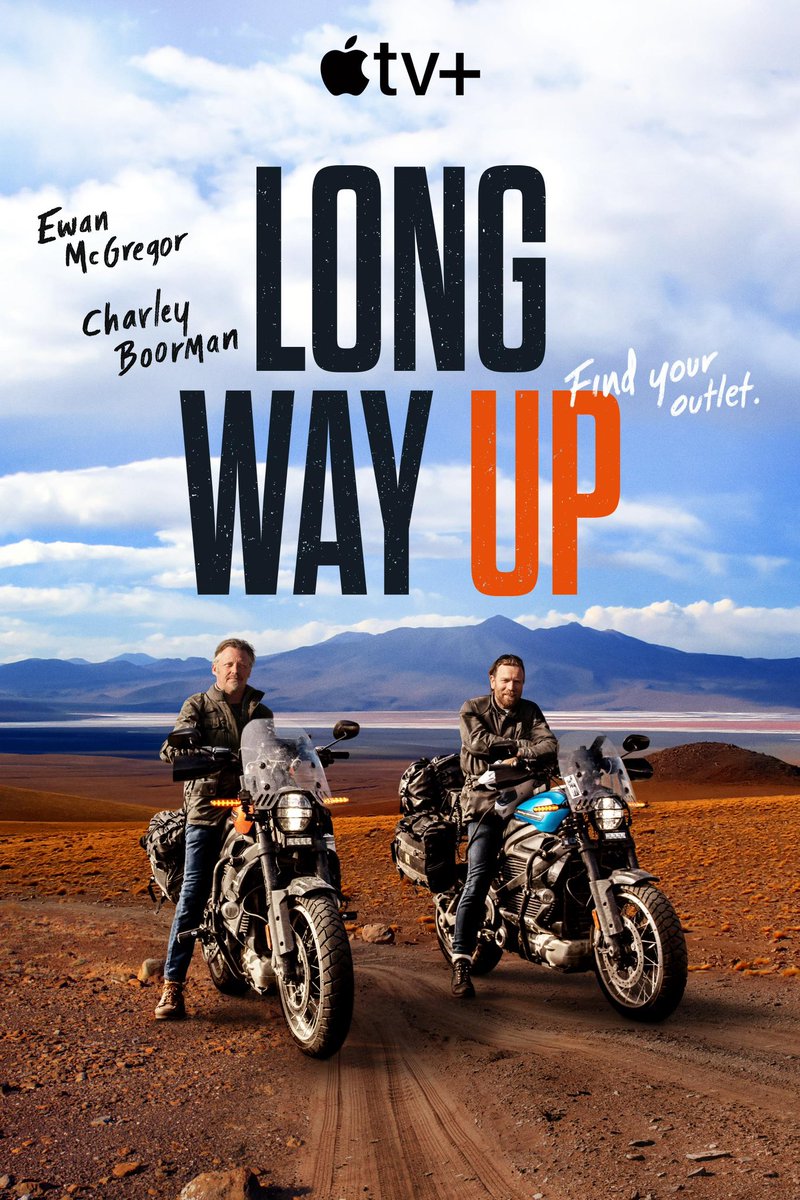 AppleTVNewsHub's tweet photo. Ewan McGregor &amp; Charley Boorman will return for a new season of #LongWayUp.

Rusty old bikes and 10,000 miles of Scandinavia, and Eastern and Central Europe. A big loop from my house in Scotland to Charley’s house in England. Long way home … magic.

Coming soon to #AppleTV+ https://t.co/xaXcJXfSlN