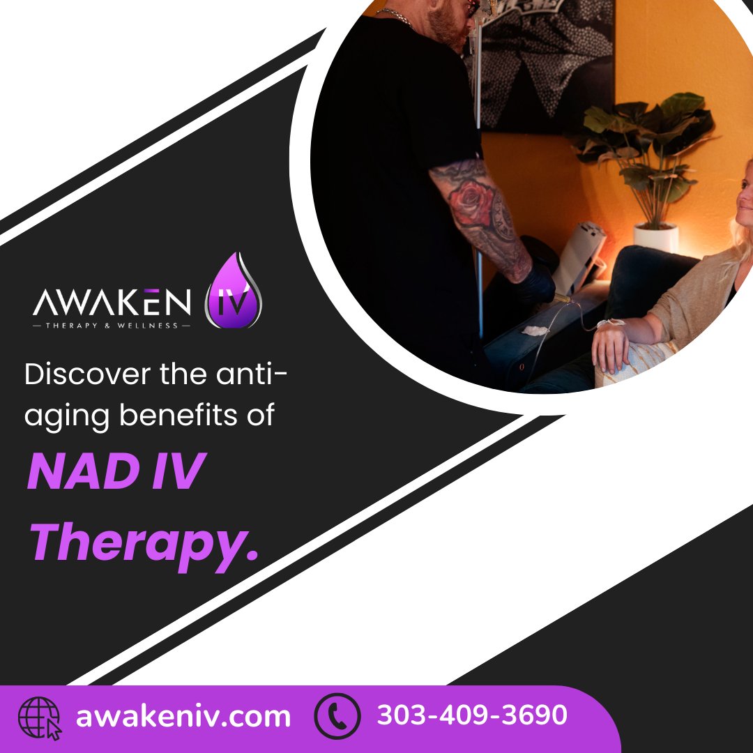 Awaken_IV's tweet photo. Discover the anti-aging benefits of NAD IV Therapy. Enhance cellular health, combat fatigue, and achieve a more youthful appearance. Invest in your health and longevity with Awaken IV. https://t.co/4n0AxQZk3v
#AwakenIV #IVTherapy #HolisticWellness #HealthAndWellness https://t.co/i6oSKTj9l0