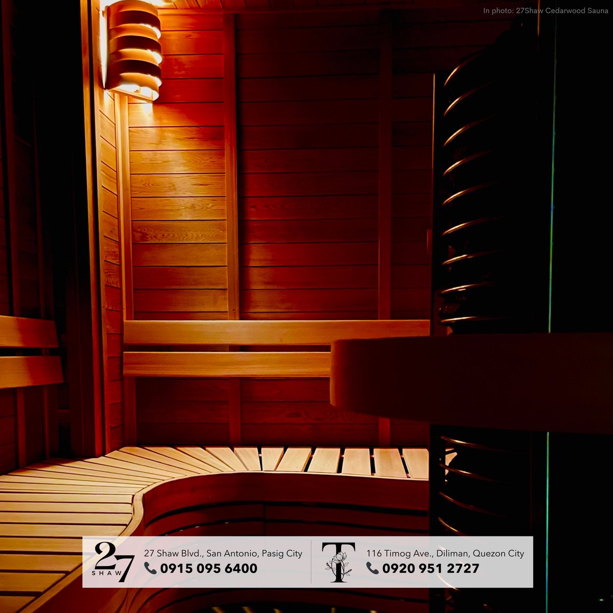Sweating out the stress. 💦

📍 27Shaw Cedarwood Sauna

#ThisIs27Shaw
#Tby27Shaw
