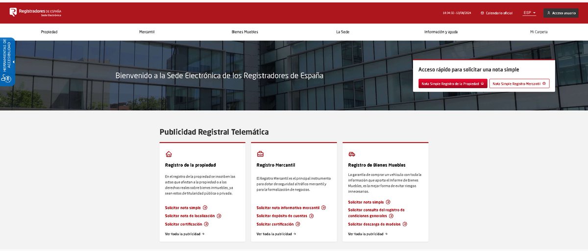 Buenos días.

Hoy nos gustaría comenzar un #hiloRegistral explicando las posibilidades que existen para solicitar información de manera online en los registros de la propiedad, mercantiles y de bienes muebles de España.

Todo en nuestra sede registradores.org