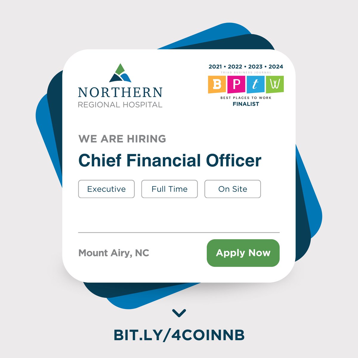 Northern Regional Hospital is seeking an experienced and educated leader with a background in healthcare to fulfill the role of Chief Financial Officer. To learn more about this opportunity and submit an application, please visit linkedin.com/jobs/view/3997….

#ChooseNorthern #Hiring