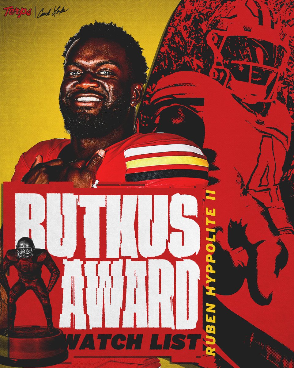 Maryland Football (@terpsfootball) on Twitter photo Among the country's best linebackers
<a href="/rubenknows1/">Ruben Hyppolite II</a> is on the Butkus Award Watch List!
➡️ go.umd.edu/1q5d Among the country's best linebackers
<a href="/rubenknows1/">Ruben Hyppolite II</a> is on the Butkus Award Watch List!
➡️ go.umd.edu/1q5d