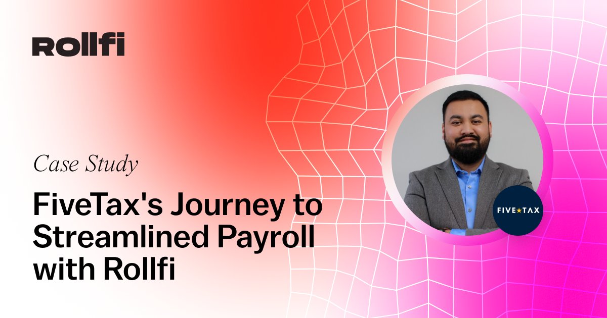 🚀 Exciting news! Our first case study is live...

Five.Tax has transformed its payroll process by partnering with <a href="/rollfi_xyz/">rollfi</a>.

Before <a href="/rollfi_xyz/">rollfi</a>, Haseeb's team faced challenges with slow manual payroll processing and compliance headaches. 

With <a href="/rollfi_xyz/">rollfi</a> 's