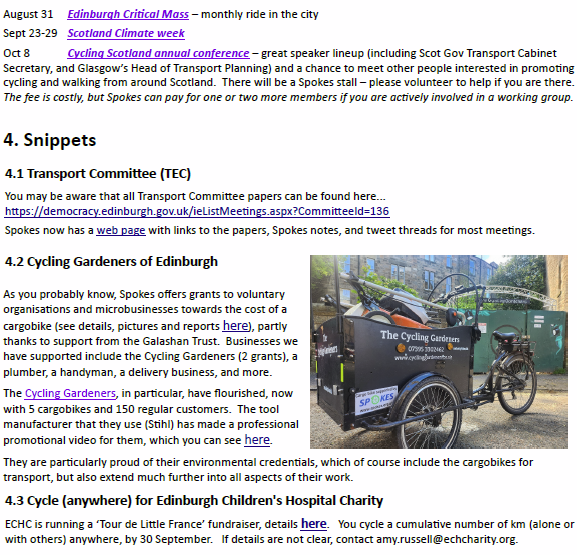 Spokes member circular
HERE->spokes.org.uk/wp-content/upl…

Includes:
👍#SpokesComp with great prizes! More-->x.com/SpokesLothian/…
👍👎🚌#BusLane trial (&amp; tribulation)
🚲events
🚲#CargoBike @UrbanArrowcom for sale
📈#ClimateCrisis
🚙#Motornormativity
&amp; much more

@edfoc <a href="/DaveJFrench/">Dave French</a>