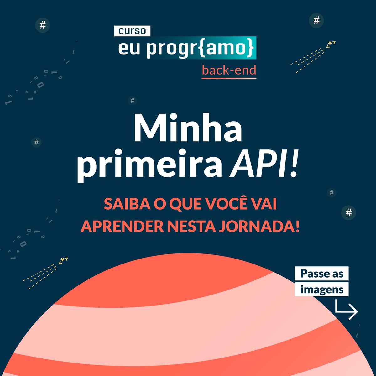 programaria's tweet image. Quer desbravar o universo do Back-End? Esse é o seu momento! 🚀

As matrículas estão abertas para a nova turma do curso #EuProgrAmo Back-End: Minha Primeira API. 

🚨Matrículas até 11 de setembro. As aulas começam em 12 de setembro.

🔗Saiba mais: bit.ly/matriculas-be