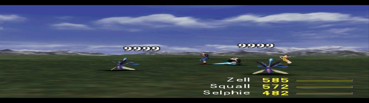 I've started a playthrough of #FinalFantasyVIII using the Succession Mod and unclicking use original aspect ratio in a 5120x1440 monitor is.. interesting.