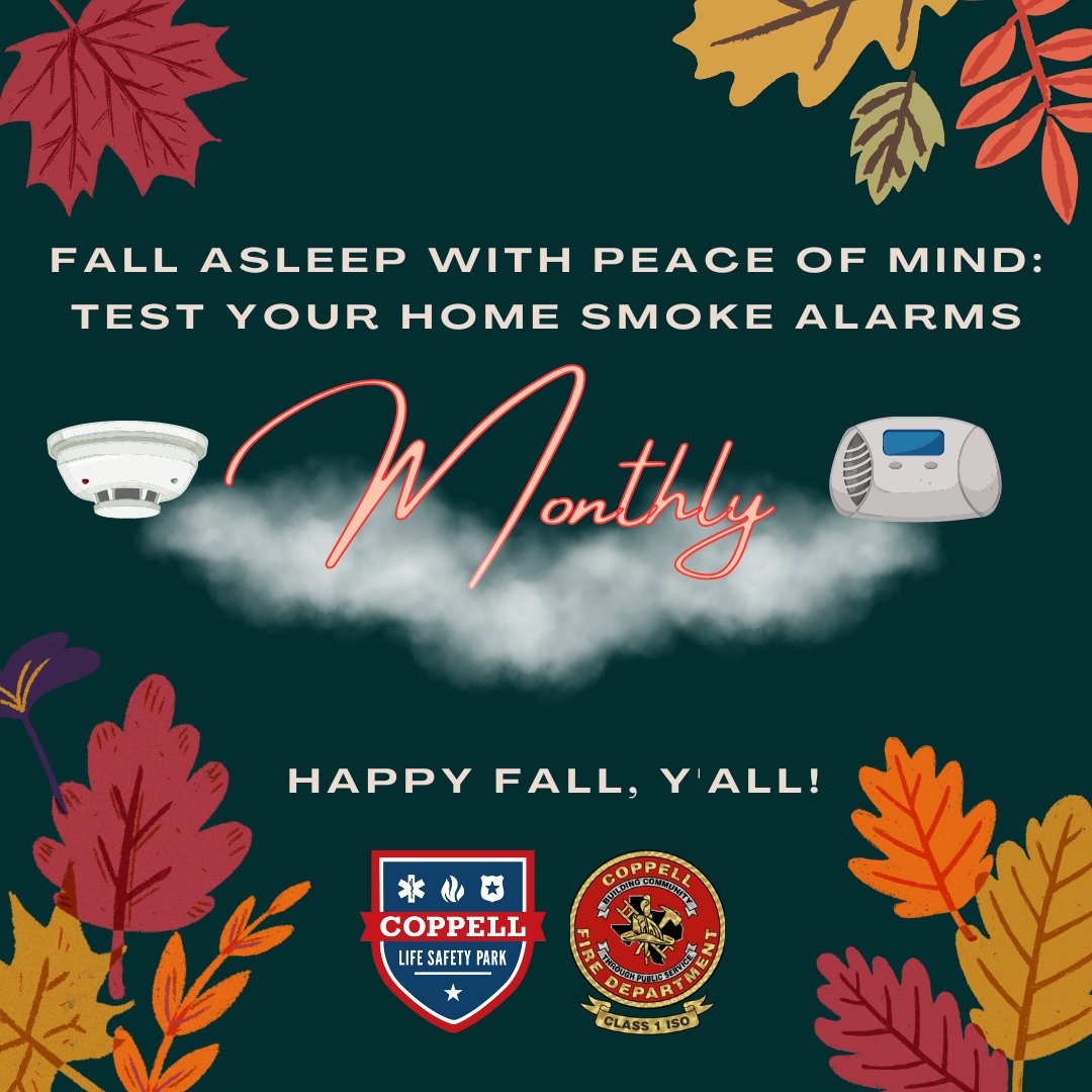 🍁Happy first day of meteorological Fall! Though it doesn't feel like it...🍁

Here's your monthly reminder to test your home smoke and carbon monoxide alarms!
#FriendlyPSA #SoundsOfSafety #MakeSmokeAlarmsWorkForYou